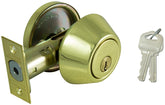 ProSource DB71V-PS Deadbolt, 3 Grade, Polished Brass, 2-3/8 to 2-3/4 in Backset, KW1 Keyway